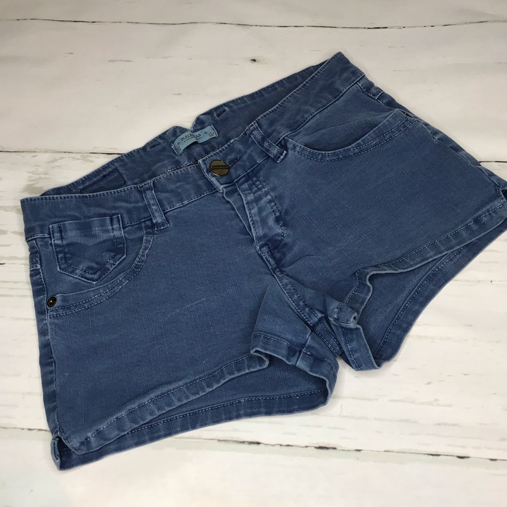 Pull&Bear Blue Jean Shortie Shorts